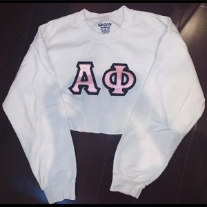 Cropped Alpha Phi Crewneck